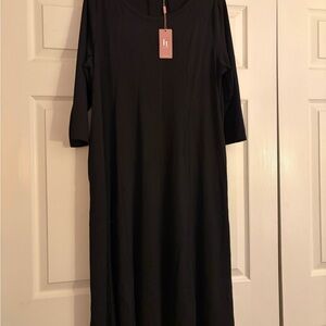 NEW 2X Black Hot touch  Long Sleeve Women's Dress